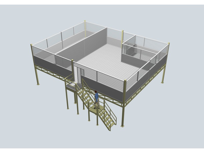 Mezzanine floor office